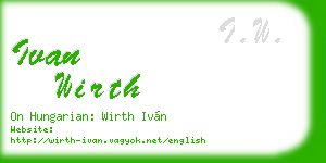 ivan wirth business card
